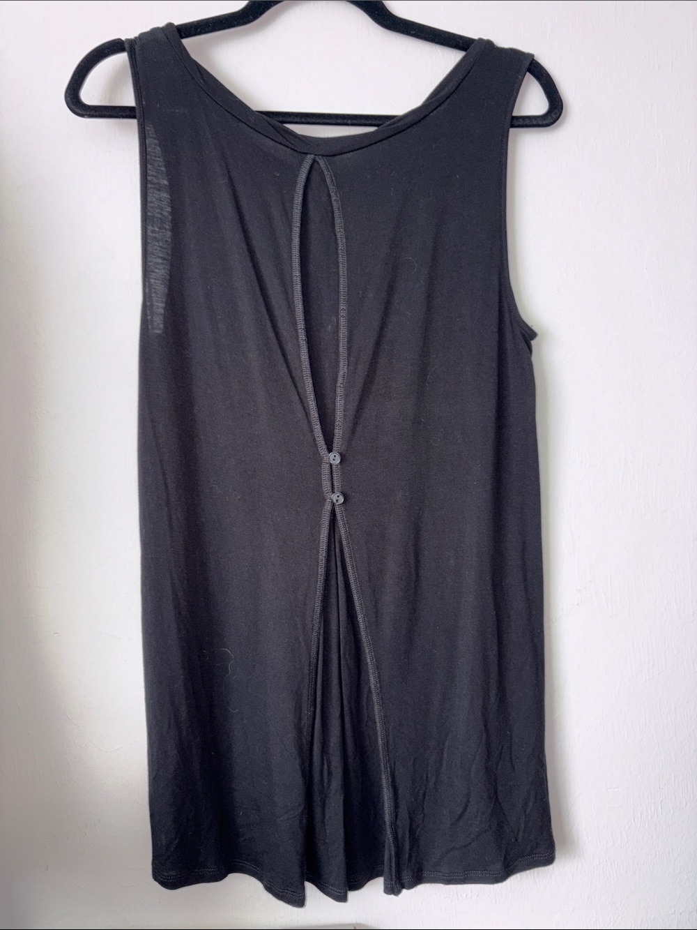 Black Sleeveless Women's Tank Top Size L - Picture 6 of 9